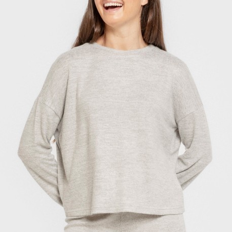 Pigiama maglia extra morbida tinta unita