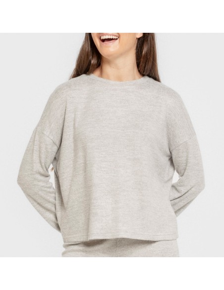 Pigiama maglia extra morbida tinta unita