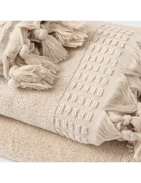 Asciugamano con frange 550gr tinta unita