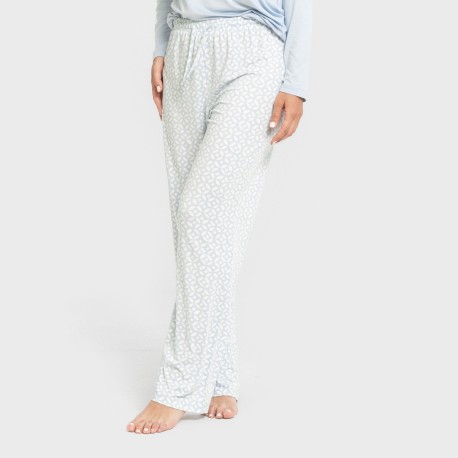 Pigiama lungo soft Clau celeste