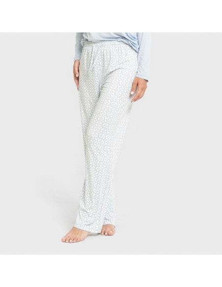 Pigiama lungo soft Clau celeste Pigiama lungo soft Clau celeste