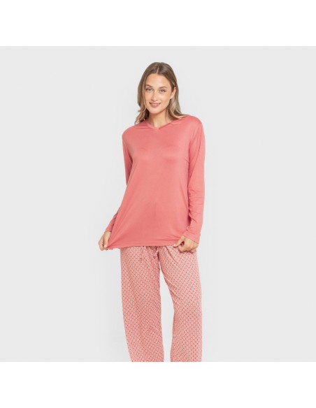 Pigiama lungo soft Leonor marsala Pigiama lungo soft Leonor marsala