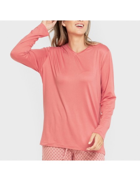 Pigiama lungo soft Leonor marsala Pigiama lungo soft Leonor marsala