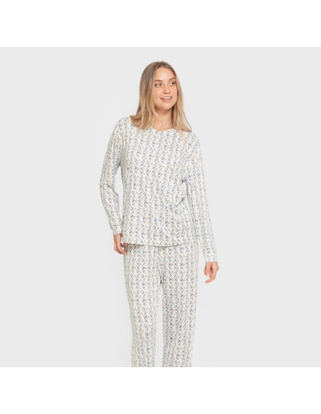 Pigiama lungo soft Eloina blu acqua Pigiama lungo soft Eloina blu acqua