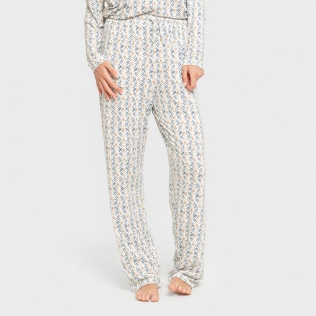 Pigiama lungo soft Eloina blu acqua