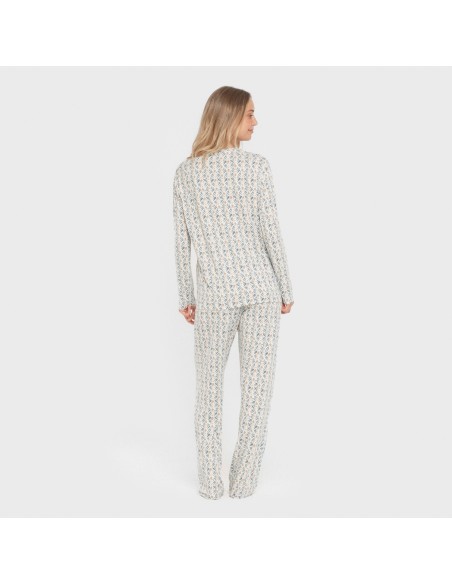 Pigiama lungo soft Eloina blu acqua Pigiama lungo soft Eloina blu acqua