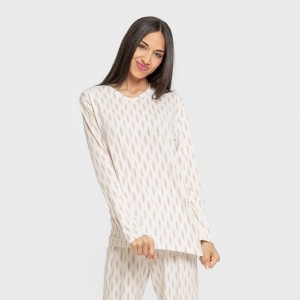 Pigiama lungo soft Espiga melanzana