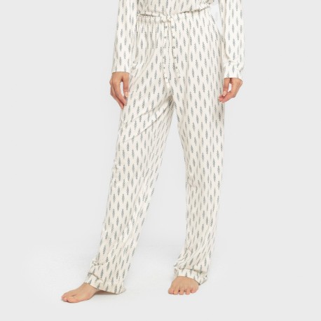 Pigiama lungo soft Espiga blu acqua