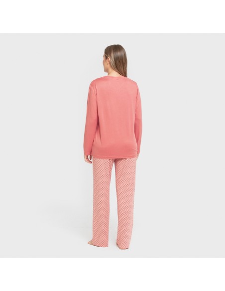 Pigiama lungo soft Leonor marsala Pigiama lungo soft Leonor marsala