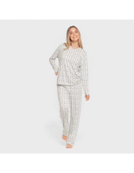Pigiama lungo soft Eloina blu acqua Pigiama lungo soft Eloina blu acqua