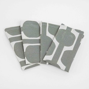 Set di 4 tovaglioli Sunnies verde salvia