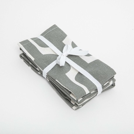 Set di 4 tovaglioli Sunnies verde salvia