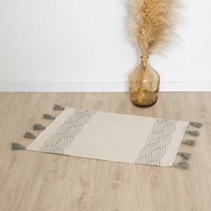 Tappeto cotone Verso verde salvia