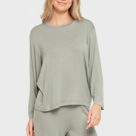 Pigiama lungo viscosa tinta unita