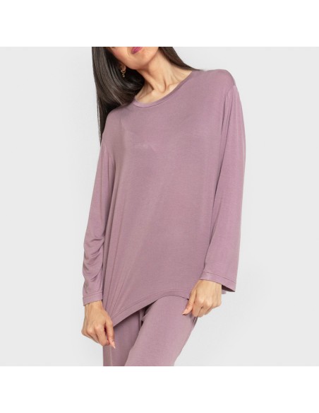 Pigiama lungo viscosa tinta unita Pigiama lungo viscosa tinta unita