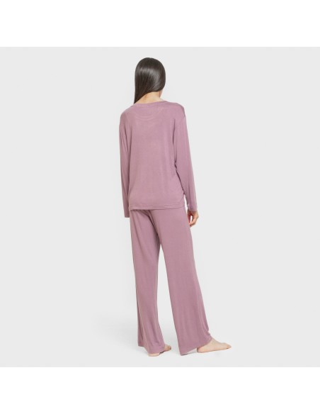 Pigiama lungo viscosa tinta unita Pigiama lungo viscosa tinta unita