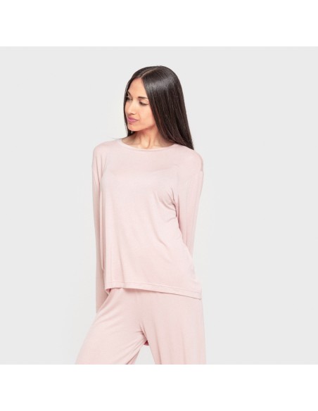 Pigiama lungo viscosa tinta unita Pigiama lungo viscosa tinta unita