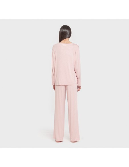 Pigiama lungo viscosa tinta unita Pigiama lungo viscosa tinta unita