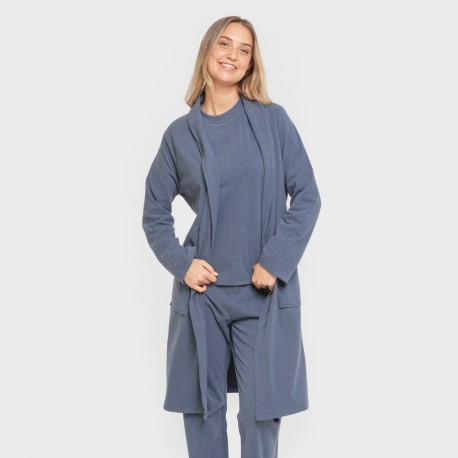 Vestaglia a costine Raya Ancha tinta unita