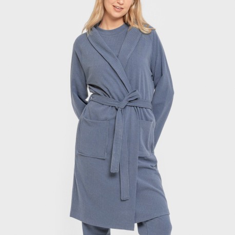 Vestaglia a costine Raya Ancha tinta unita