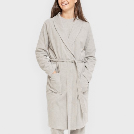 Vestaglia a costine Raya Ancha tinta unita