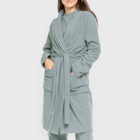 Vestaglia a costine Raya Ancha tinta unita