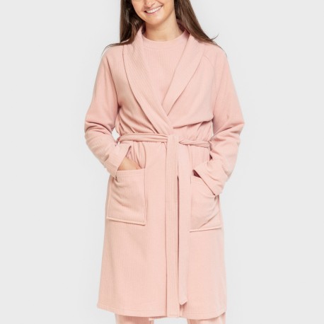 Vestaglia a costine Raya Ancha tinta unita