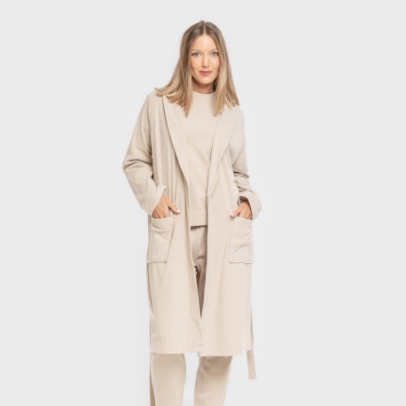 Vestaglia a costine Raya Ancha tinta unita