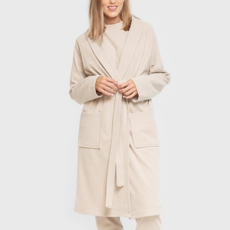 Vestaglia a costine Raya Ancha tinta unita