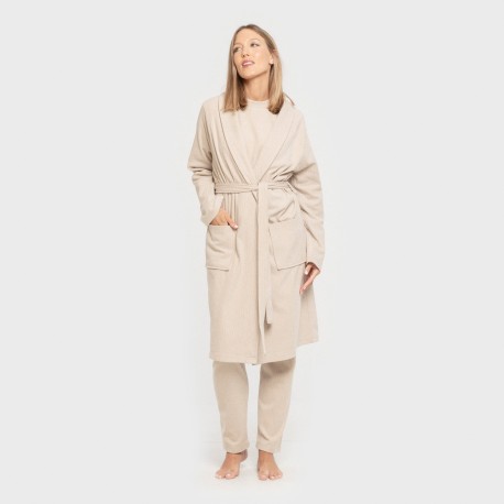 Vestaglia a costine Raya Ancha tinta unita