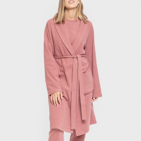 Vestaglia a costine Raya Ancha tinta unita