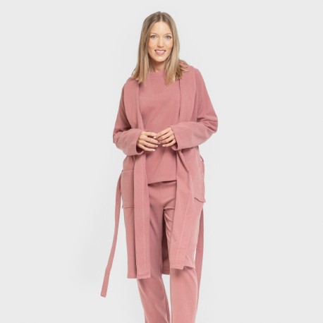 Vestaglia a costine Raya Ancha tinta unita