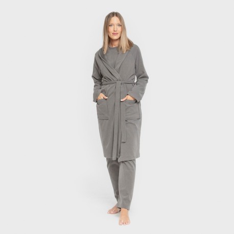 Vestaglia a costine Raya Ancha tinta unita