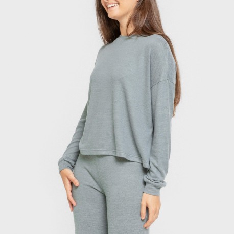 Pigiama maglia extra morbida tinta unita