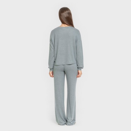 Pigiama maglia extra morbida tinta unita