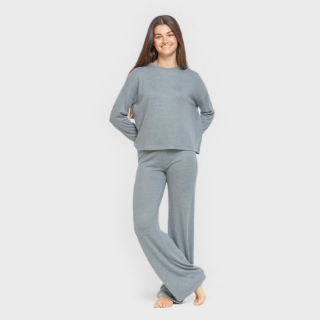 Pigiama maglia extra morbida tinta unita