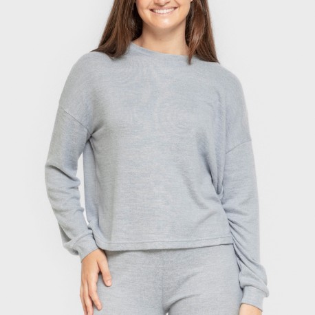 Pigiama maglia extra morbida tinta unita