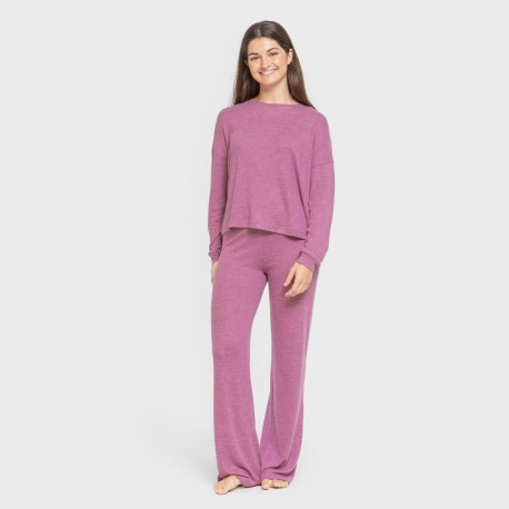 Pigiama maglia extra morbida tinta unita