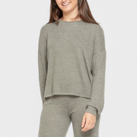 Pigiama maglia extra morbida tinta unita