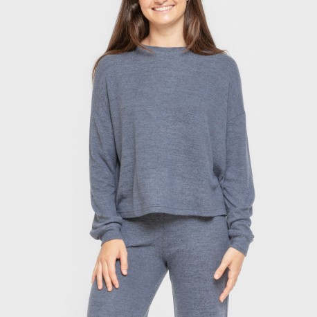 Pigiama maglia extra morbida tinta unita