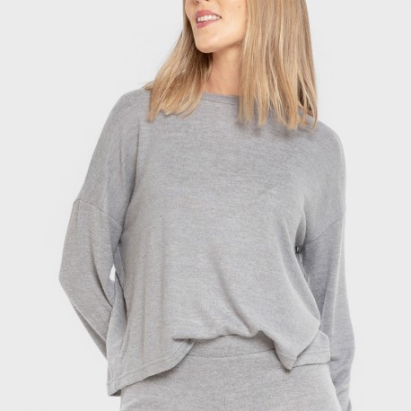 Pigiama maglia extra morbida tinta unita