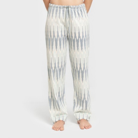 Pigiama lungo cotone Lalita blu acqua