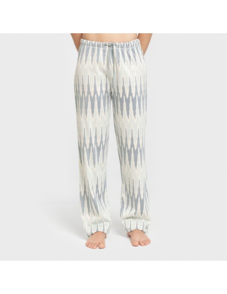 Pigiama lungo cotone Lalita blu acqua