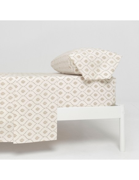 Set di lenzuola cotone Charleston topo