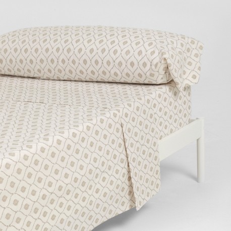 Set di lenzuola cotone Charleston topo