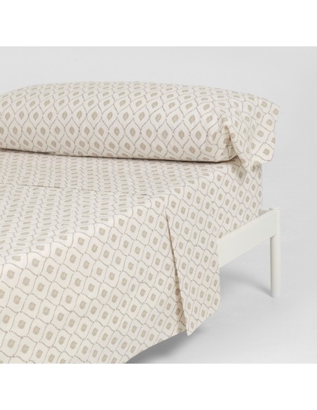 Set di lenzuola cotone Charleston topo