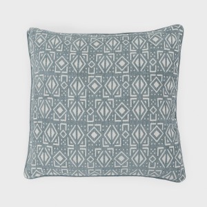 Cuscino quadrato jacquard ciniglia Tiberio verde veronese - federa + imbottitura