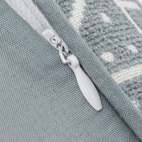 Cuscino quadrato jacquard ciniglia Tiberio verde veronese - federa + imbottitura