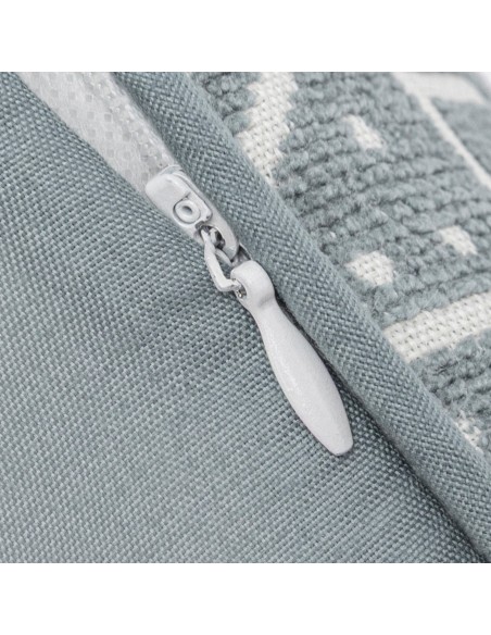 Cuscino quadrato jacquard ciniglia Tiberio verde veronese - federa + imbottitura