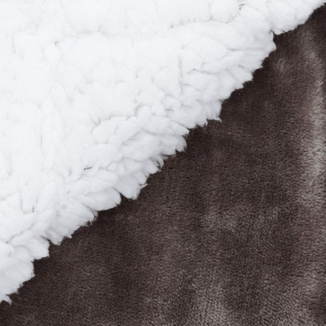 Coperta velvet sherpa tinta unita